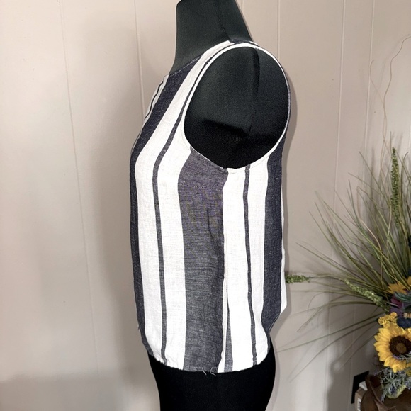 Maeve Anthropologie • Blyton Linen/Cotton Striped Top - Picture 8 of 11